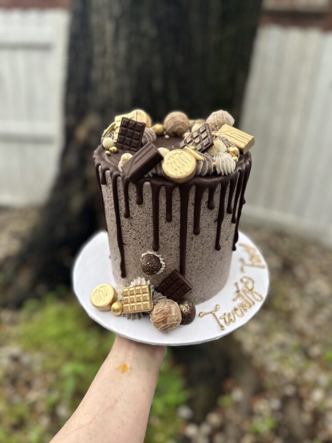 Golden Truffle Drip Cake