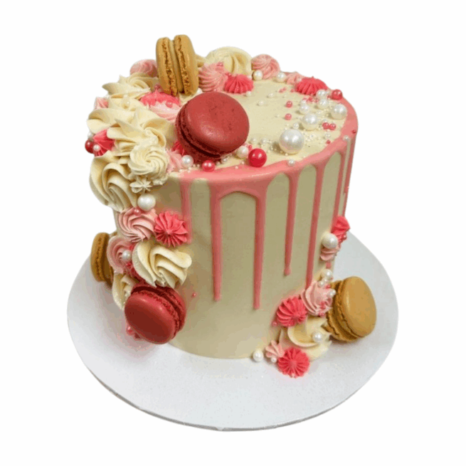 Macaron Drip Cake