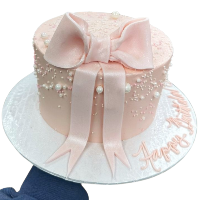 The Beaded Bow Cake