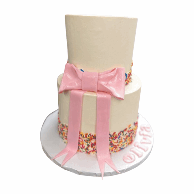 Sprinkle Bow Cake