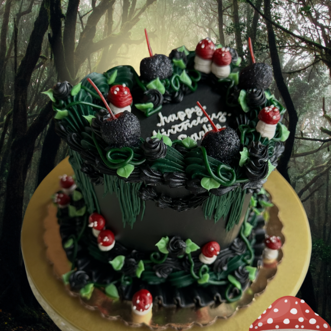 Moody Fairy Toadstool Heart Shaped Cake Decorating Class