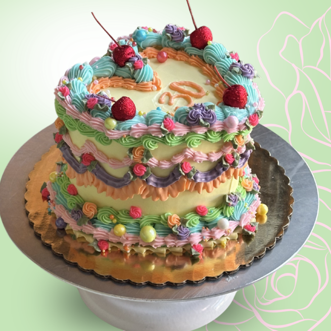 Vintage Rainbow Rose Cake Decorating MASTERCLASS